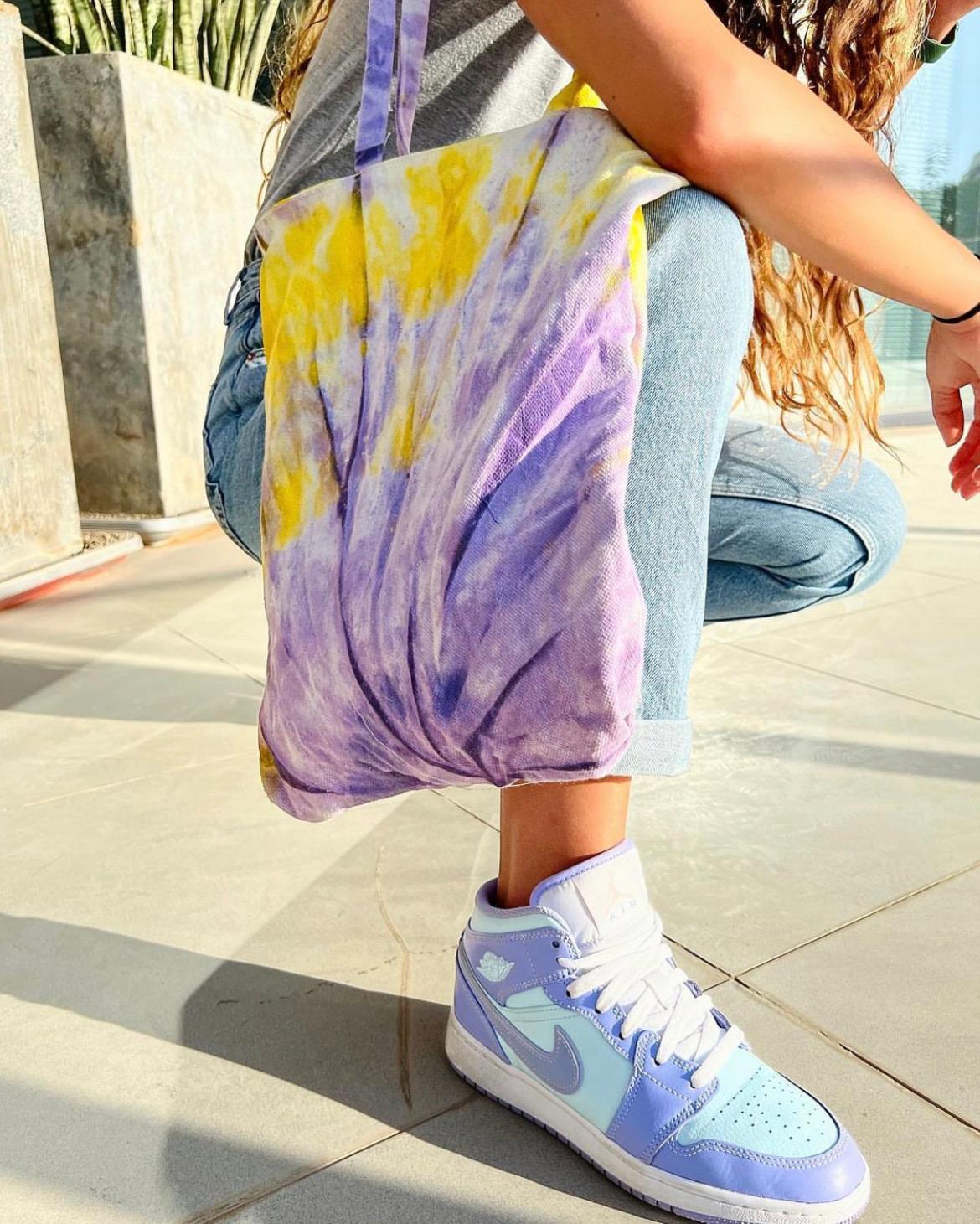Tote Bag - Violet/Yellow