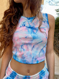 Crop Top - Pink/Blue