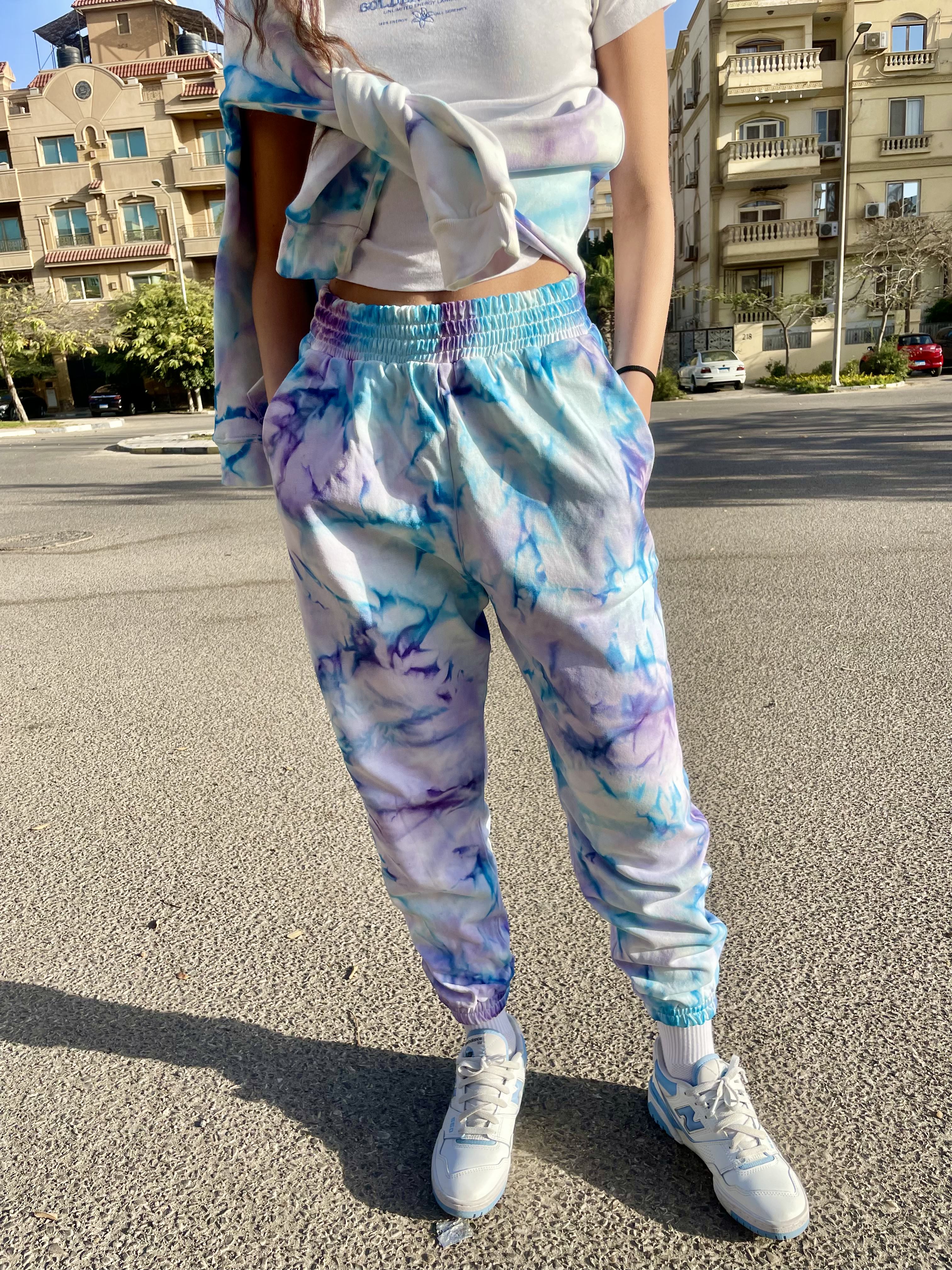 Sweatpant - Violet/Baby Blue
