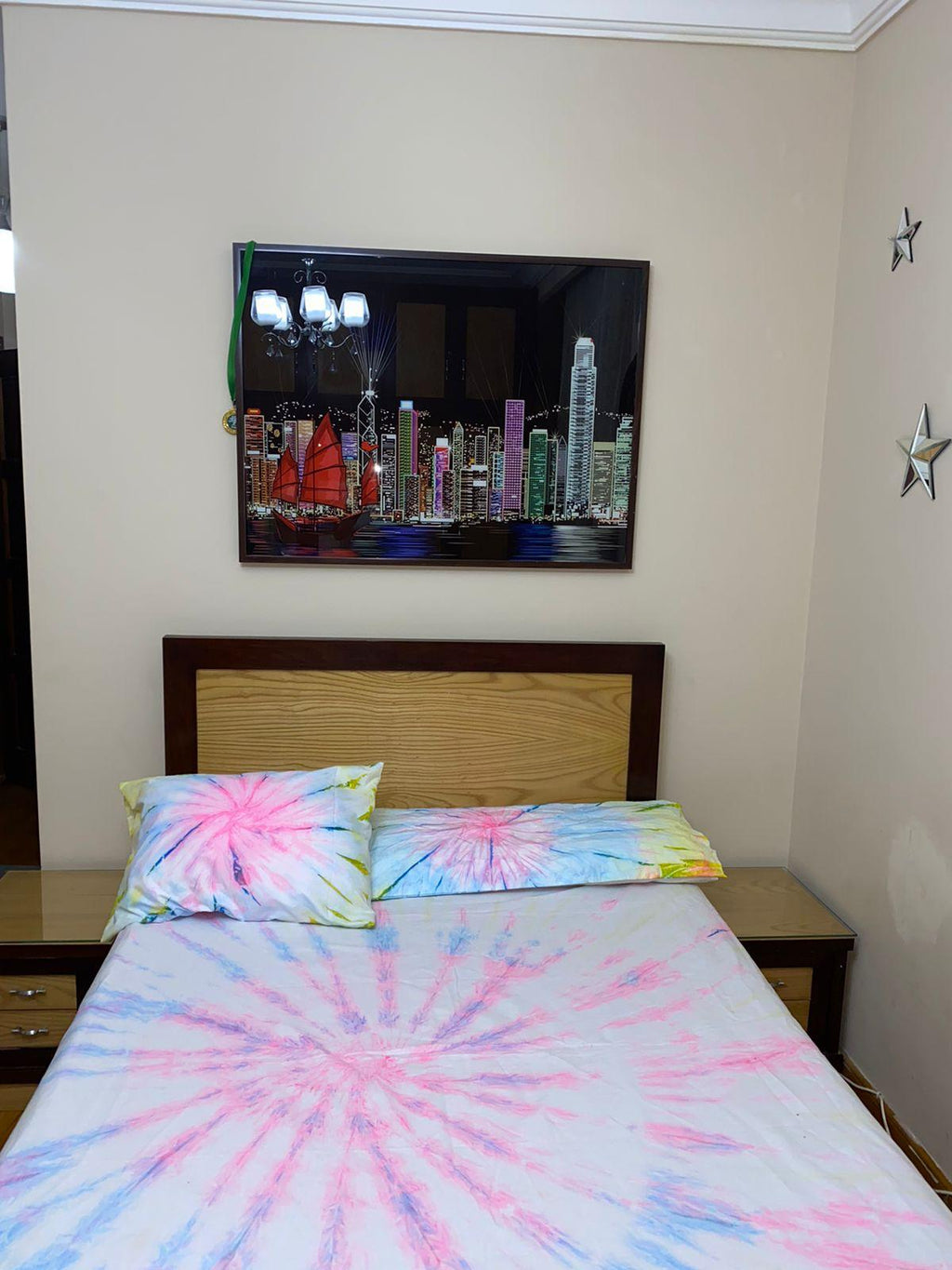 Bed Sheet - Pink/Blue