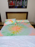 Bed Sheet - Green/Yellow/Orange