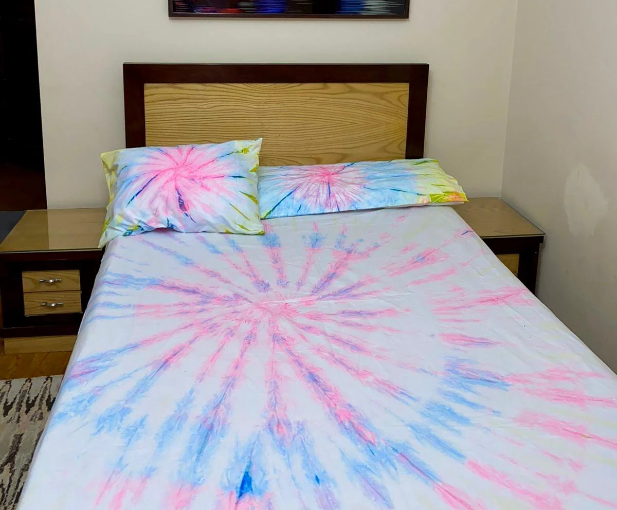 Bed Sheet - Pink/Blue