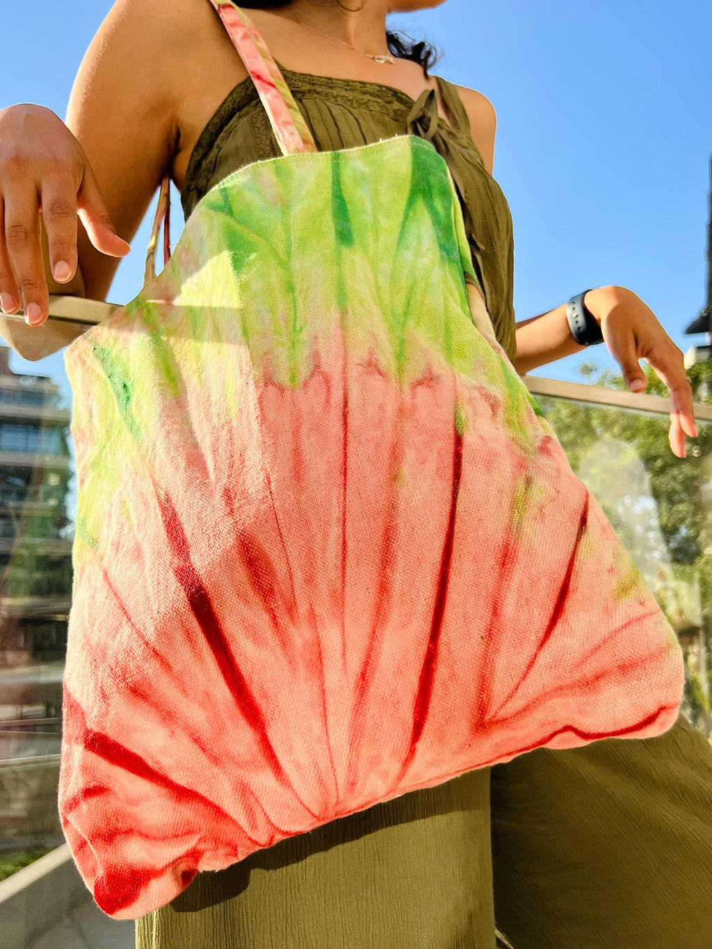 Tote Bag - Reddish/Yellow/Green